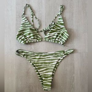 SHEIN - Green, Zebra Print Bikini